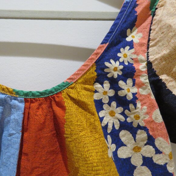FARM RIO Super Fun Daisy Organic Cotton Mini Dress Boho Feminine Bright- Size XS - Picture 5 of 12